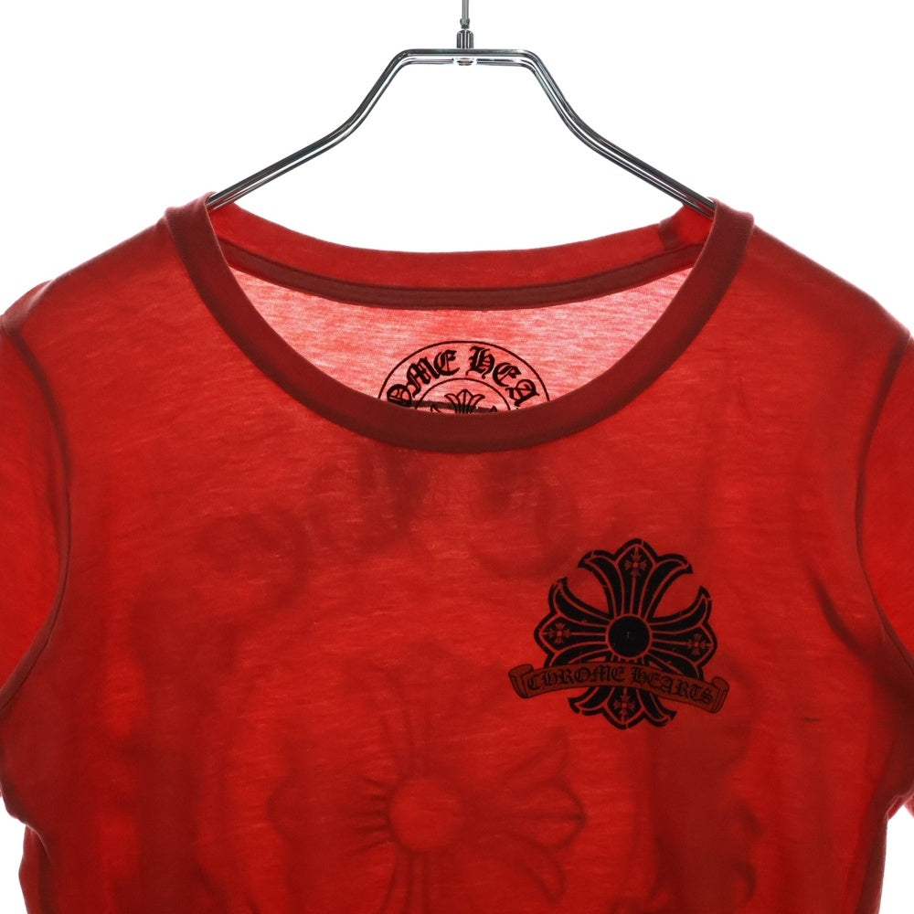 CHROME HEARTS(クロムハーツ) Horseshoe CHプラス ホースシュー ロゴプリント 半袖Tシャツ レッド レディース
