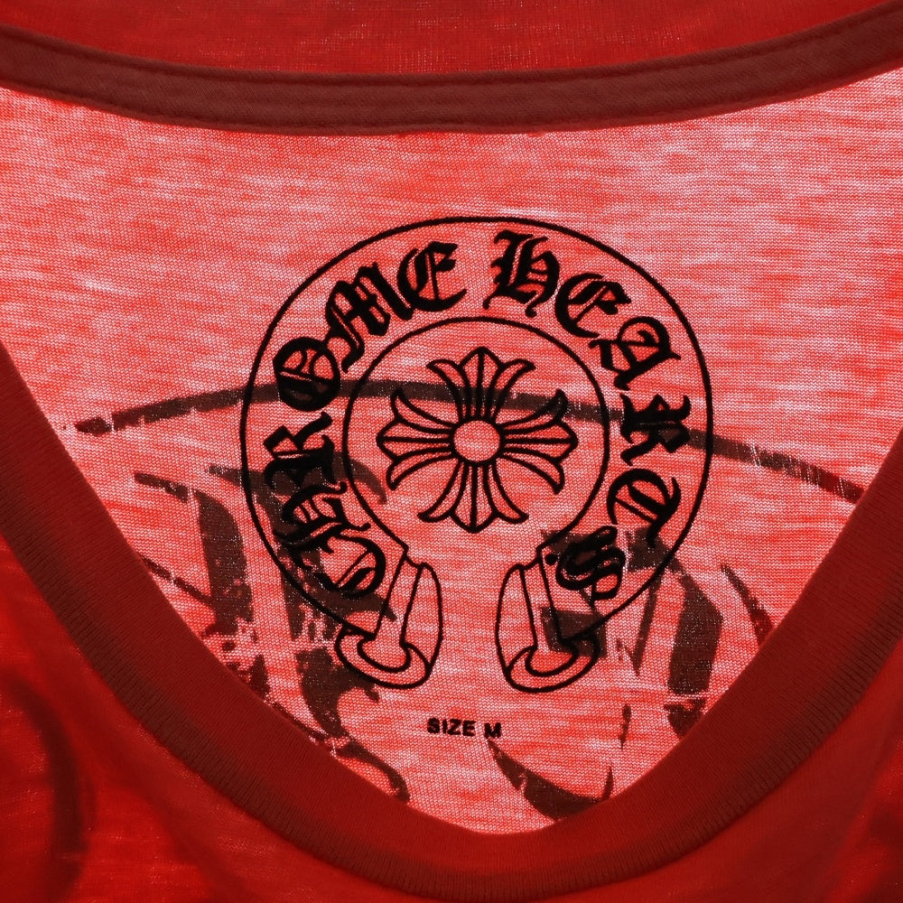 CHROME HEARTS(クロムハーツ) Horseshoe CHプラス ホースシュー ロゴプリント 半袖Tシャツ レッド レディース