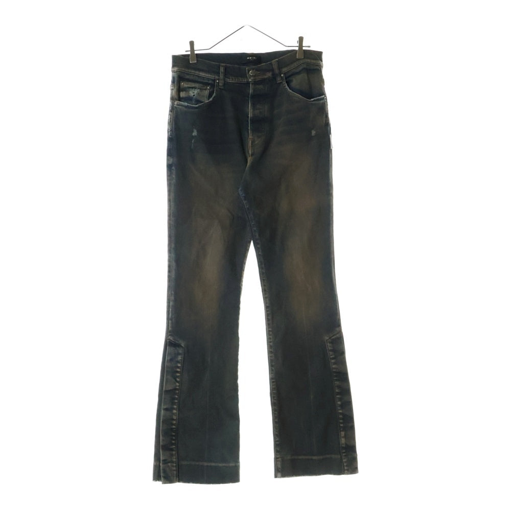AMIRI(アミリ) 23AW STACK FLAIR JEANS 裾スナップボタン付きスタックフレアジーンズ デニムパンツ ダークインディゴ