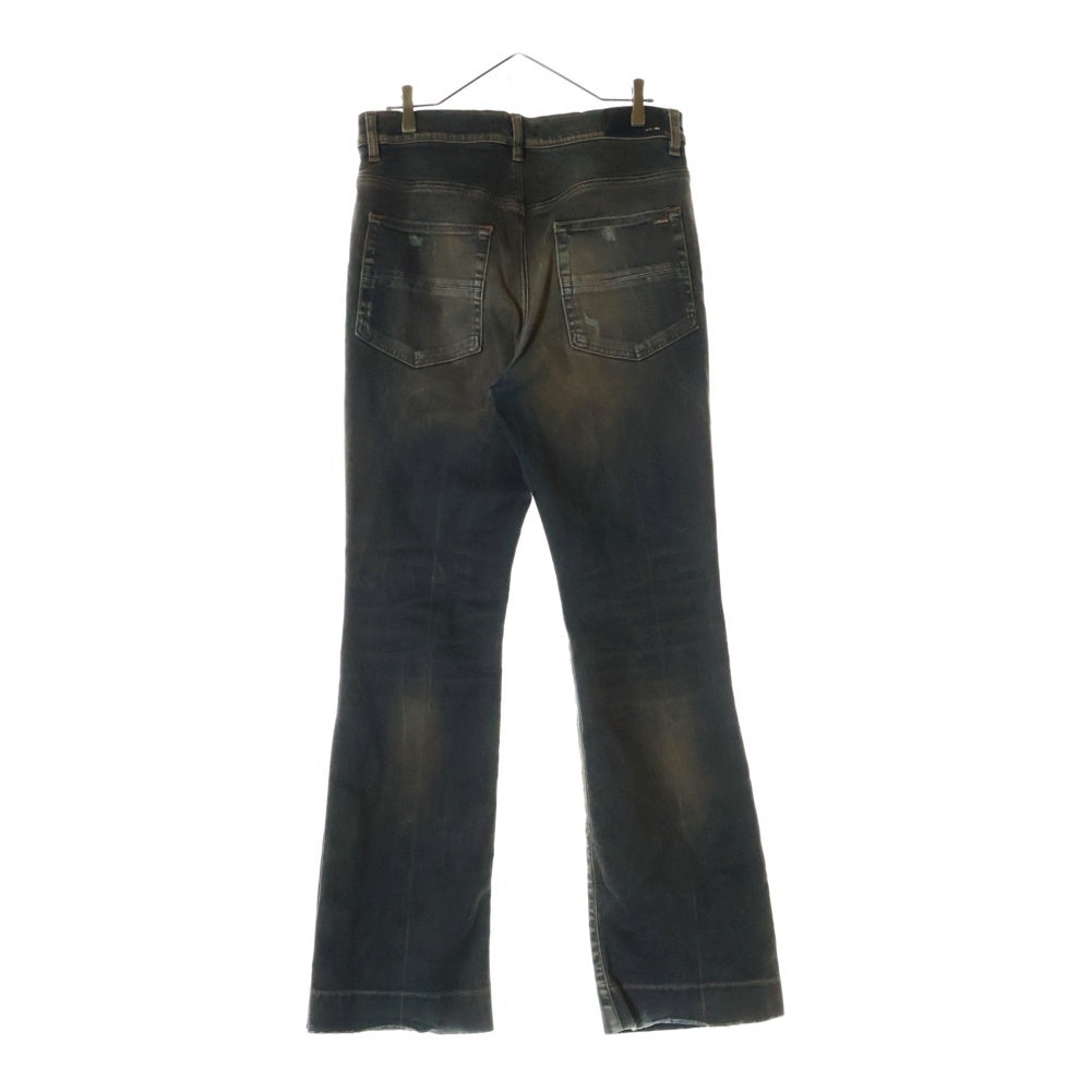 AMIRI(アミリ) 23AW STACK FLAIR JEANS 裾スナップボタン付きスタックフレアジーンズ デニムパンツ ダークインディゴ