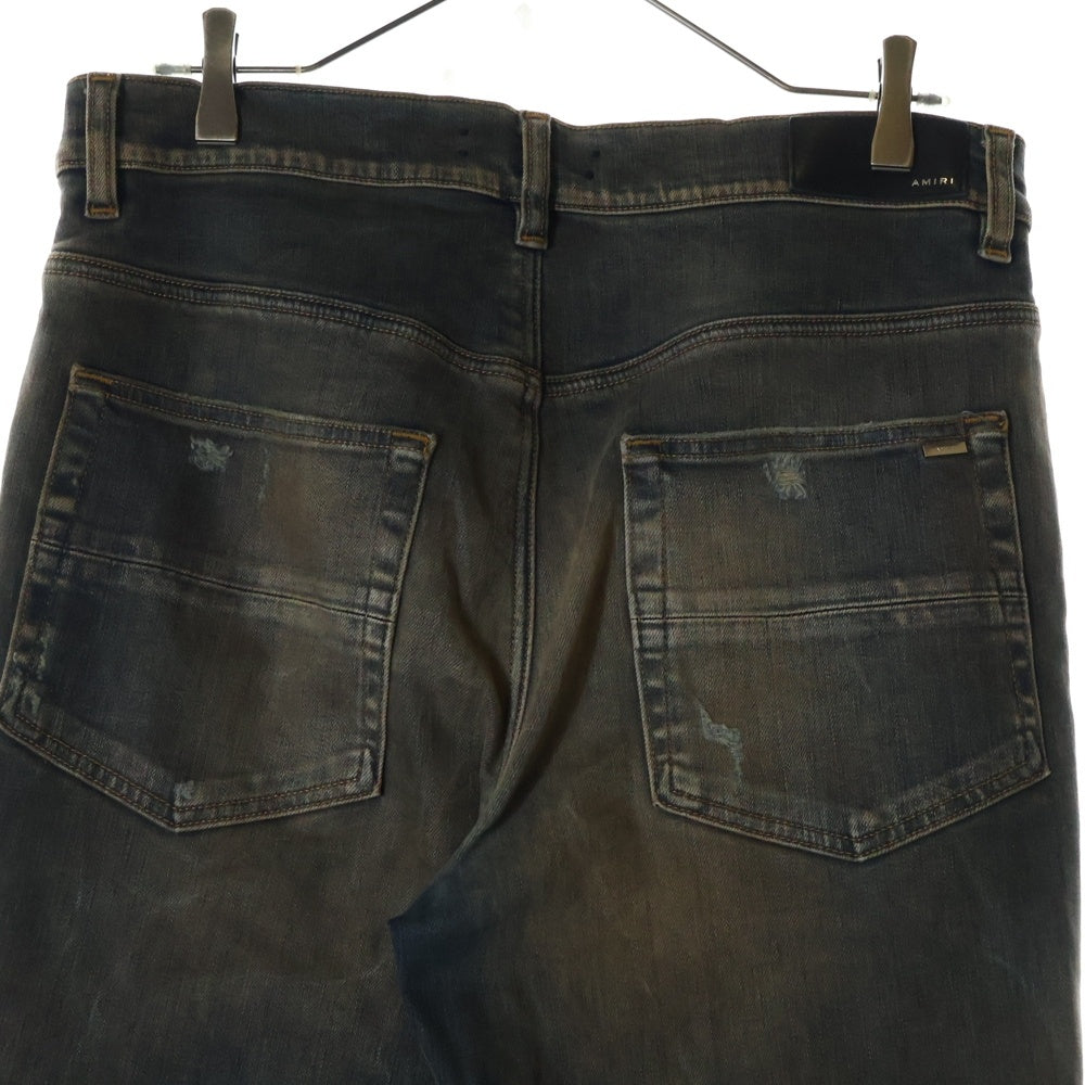 AMIRI(アミリ) 23AW STACK FLAIR JEANS 裾スナップボタン付きスタックフレアジーンズ デニムパンツ ダークインディゴ