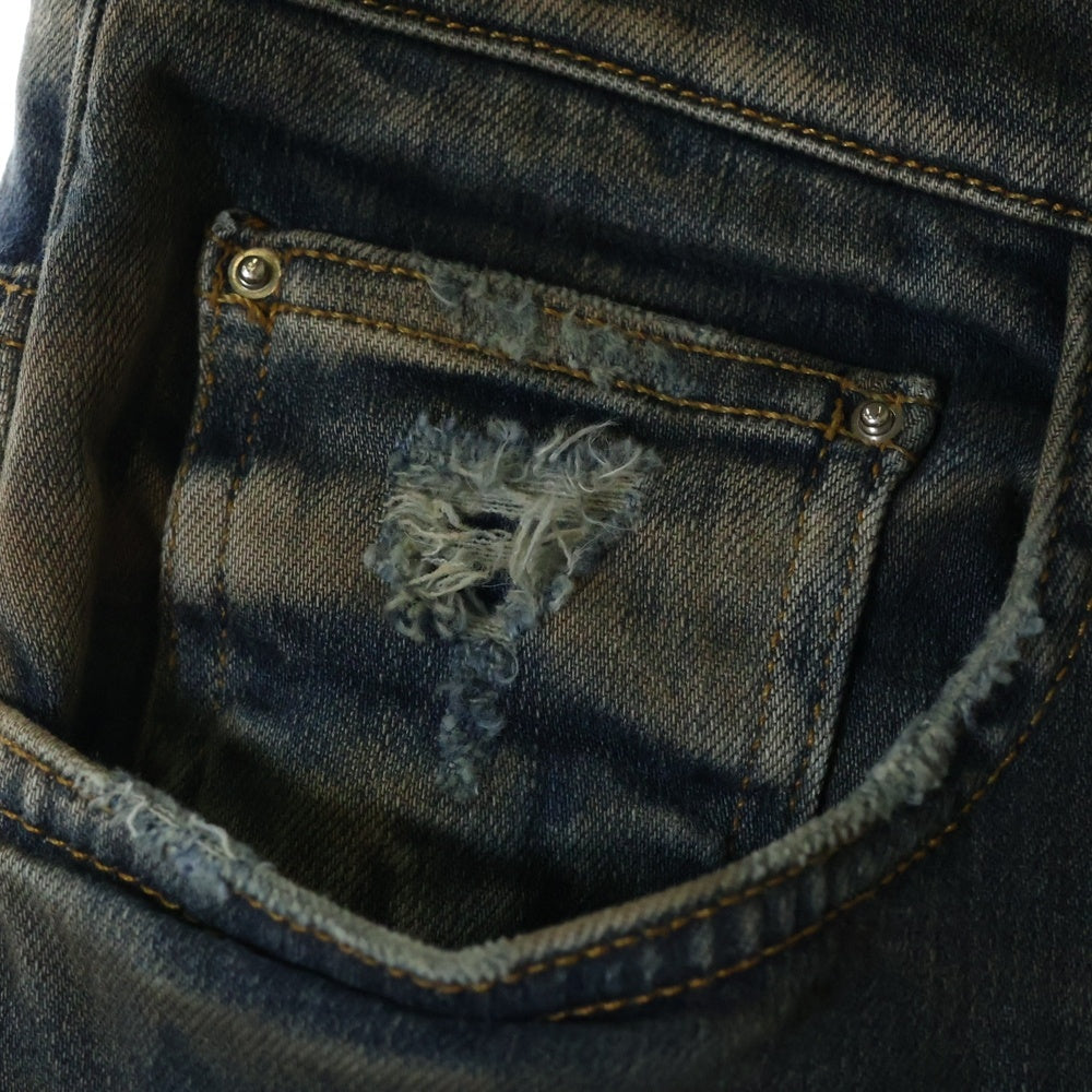 AMIRI(アミリ) 23AW STACK FLAIR JEANS 裾スナップボタン付きスタックフレアジーンズ デニムパンツ ダークインディゴ