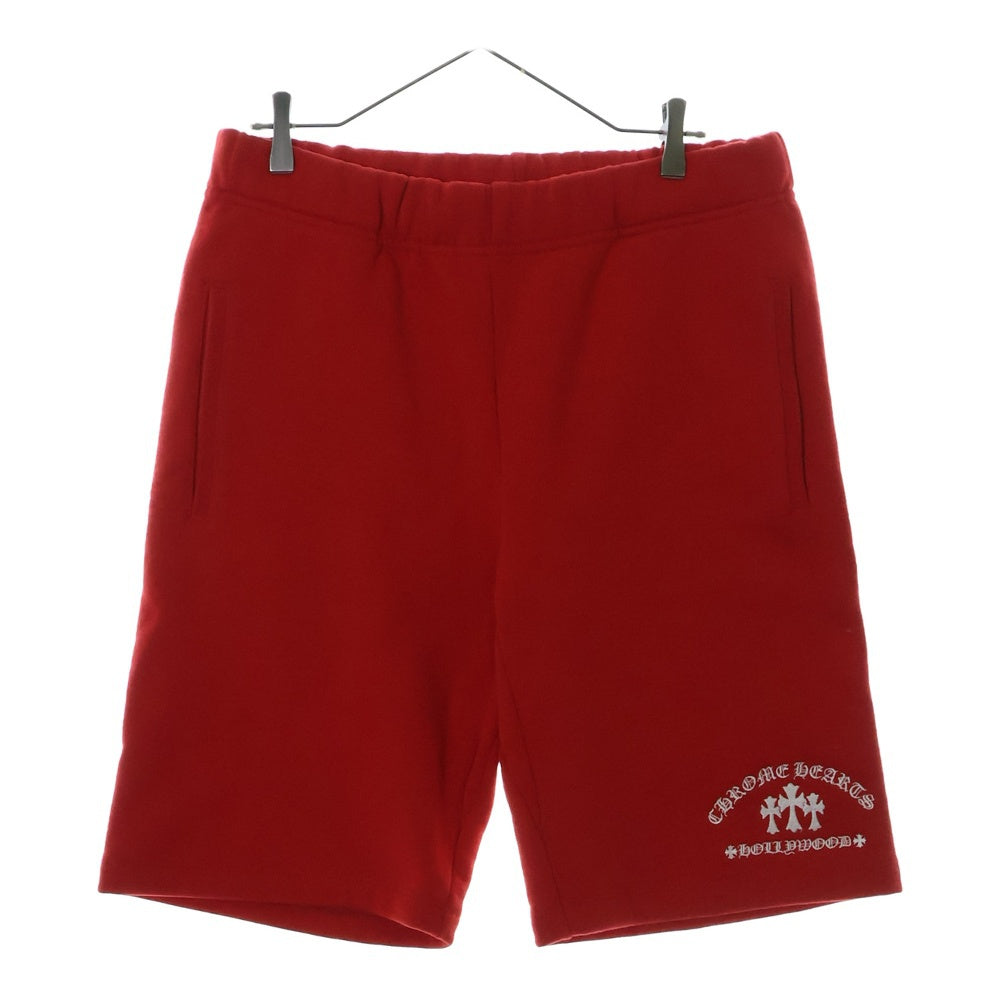 CHROME HEARTS(クロムハーツ) Y NOT Cemetery Cross Sweat Shorts クロムハーツ ワイノット セメタリークロス スウェット ハーフパンツ レッド