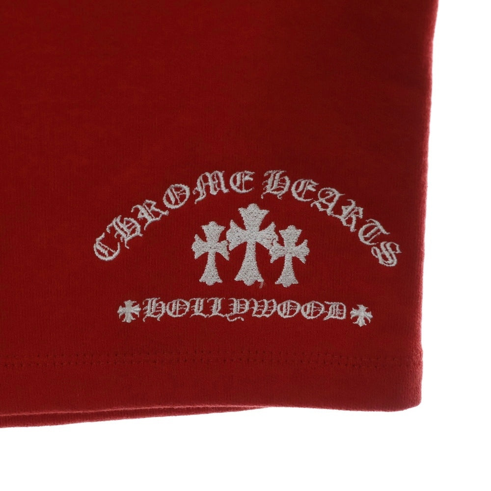 CHROME HEARTS(クロムハーツ) Y NOT Cemetery Cross Sweat Shorts クロムハーツ ワイノット セメタリークロス スウェット ハーフパンツ レッド