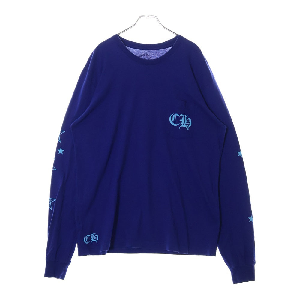 在庫わずか◆送料込【Chrome Hearts】スター 長袖 Tシャツ blue CHROME HEARTS(クロムハーツ) BLUE STAR LONG SLEEVE TEE バック