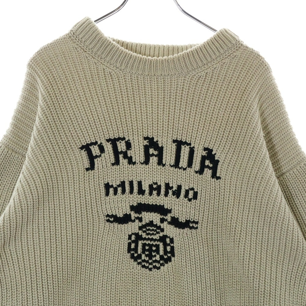PRADA(プラダ) ローゲージコットンニット セーター クルーネック ベージュ UMB381 107B