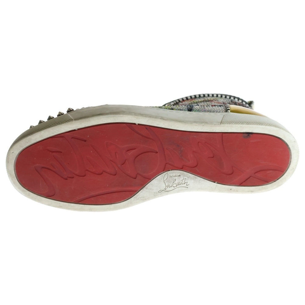 CHRISTIAN LOUBOUTIN(クリスチャンルブタン) LOU SPIKES WOMAN ORLATO FLAT FLASH ウィメンズ スパイクスタッズ ハイカットスニーカー