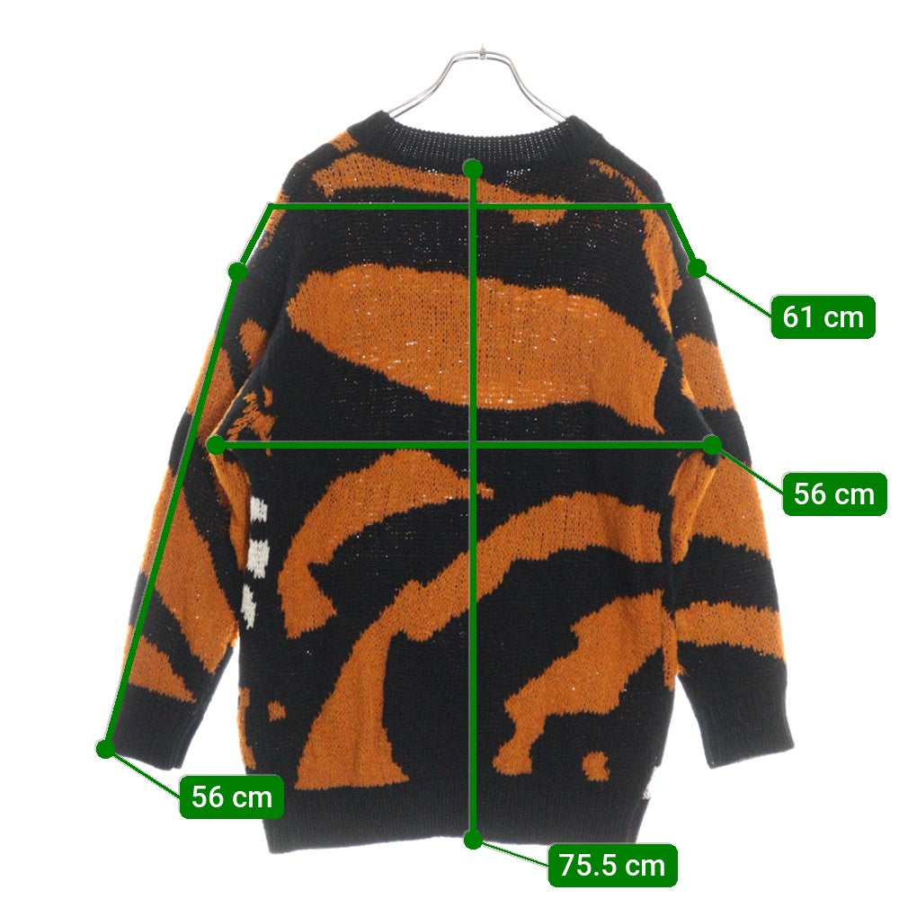DSQUARED2(ディースクエアード) 21AW タイガーデザイン オーバーサイズニットセーター オレンジ レディース S75HA1061 S17778