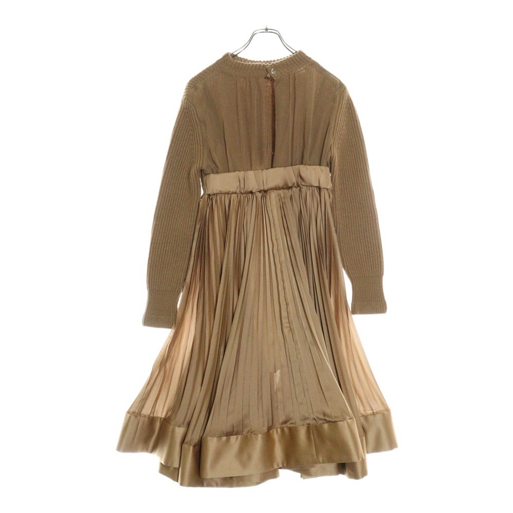 Sacai(サカイ) WOOL KNIT DRESS ウールニットドレス レディース ベージュ 23-06819