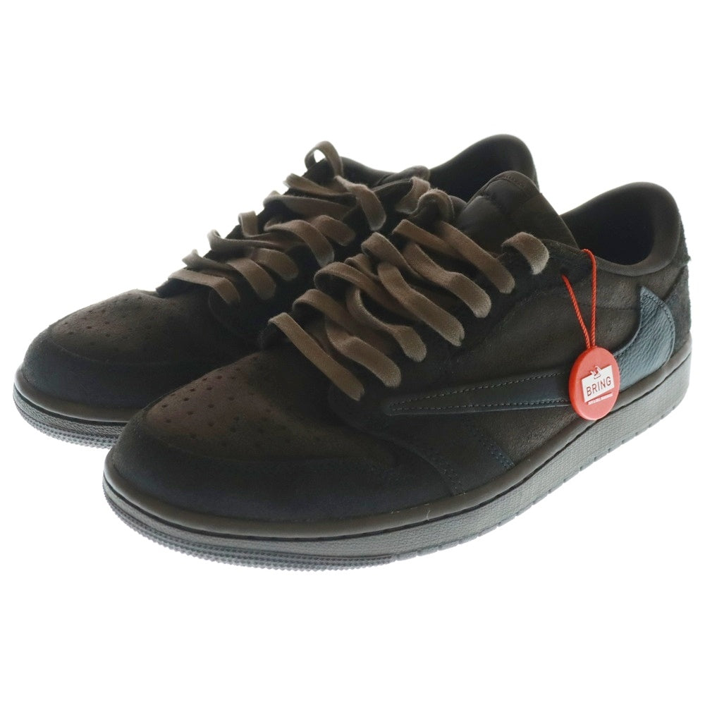 NIKE(ナイキ) ×TRAVIS SCOTT AIR JORDAN 1 LOW OG SP VELVET BROWN トラヴィススコット エアジョーダン1 ベルベットブラウン ローカットスニーカー US9/27.0cm DM7866-202