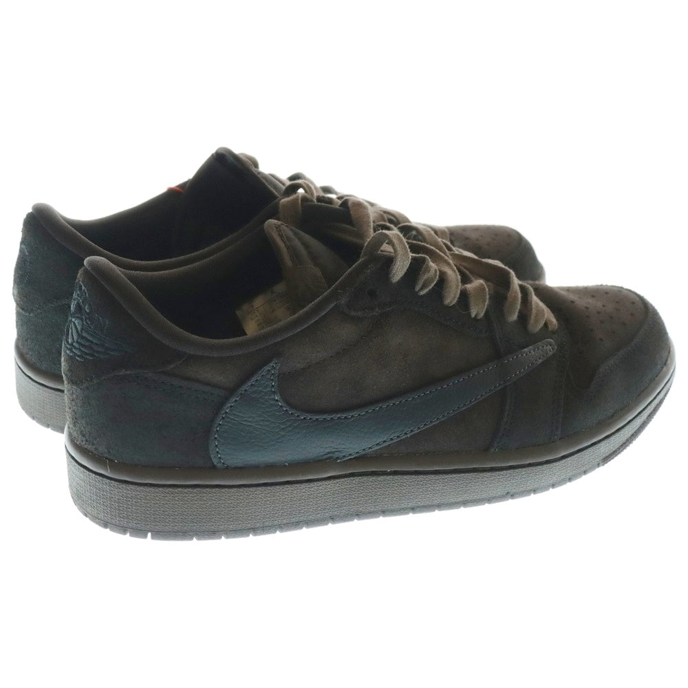 NIKE(ナイキ) ×TRAVIS SCOTT AIR JORDAN 1 LOW OG SP VELVET BROWN トラヴィススコット エアジョーダン1 ベルベットブラウン ローカットスニーカー US9/27.0cm DM7866-202