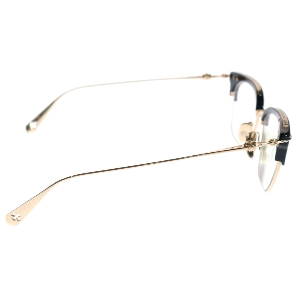 CHROME HEARTS(クロムハーツ) SLUNTRADICTION クロスボール スクエア 眼鏡 サングラス アイウェア ブラック/ゴールド