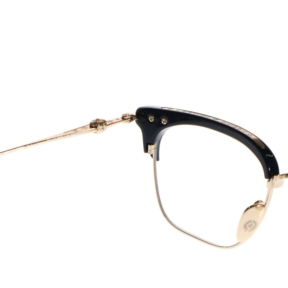 CHROME HEARTS(クロムハーツ) SLUNTRADICTION クロスボール スクエア 眼鏡 サングラス アイウェア ブラック/ゴールド