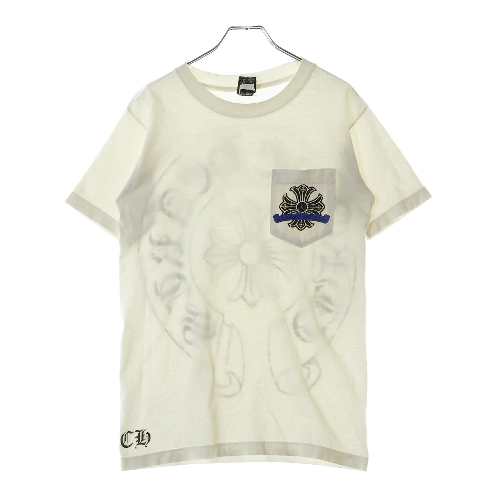CHROME HEARTS(クロムハーツ) バックCHプラス プリント 半袖Tシャツ カットソー ホワイト OLD