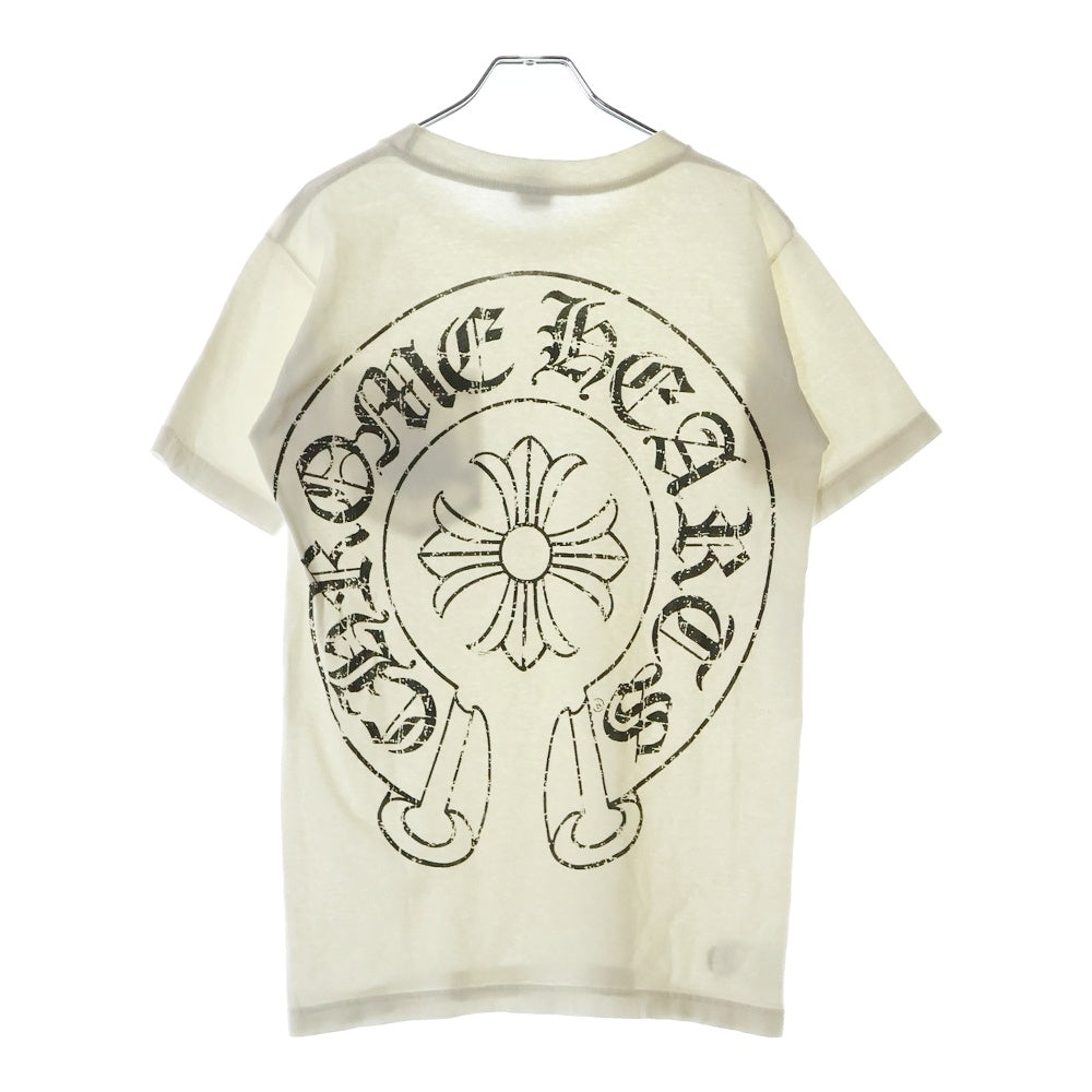 CHROME HEARTS(クロムハーツ) バックCHプラス プリント 半袖Tシャツ カットソー ホワイト OLD
