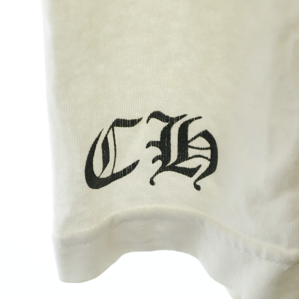 CHROME HEARTS(クロムハーツ) バックCHプラス プリント 半袖Tシャツ カットソー ホワイト OLD