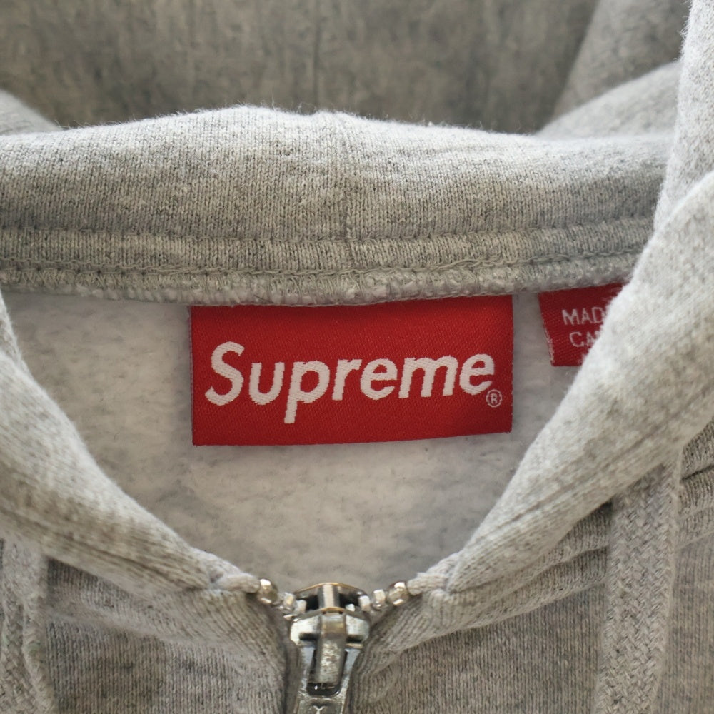 SUPREME(シュプリーム) 23AW S Logo Zip Up Hooded Sweatshirt Sロゴ ジップアップフーディー スウェットシャツ ジップパーカー グレー