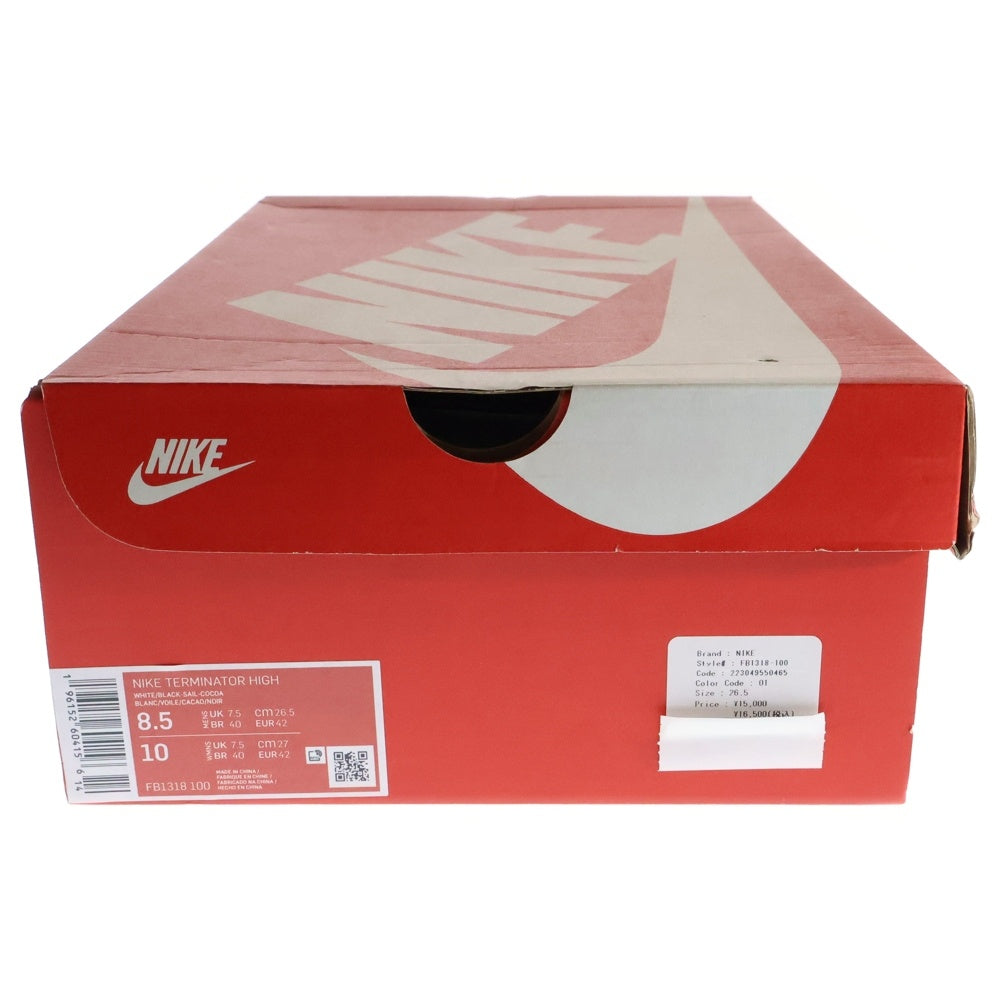 NIKE(ナイキ) TERMINATOR HIGH COCOA SNAKE FB1318-100 ターミネーター ココアスネーク 白蛇 ハイカットスニーカー ホワイト/ベージュ US8.5/26.5cm