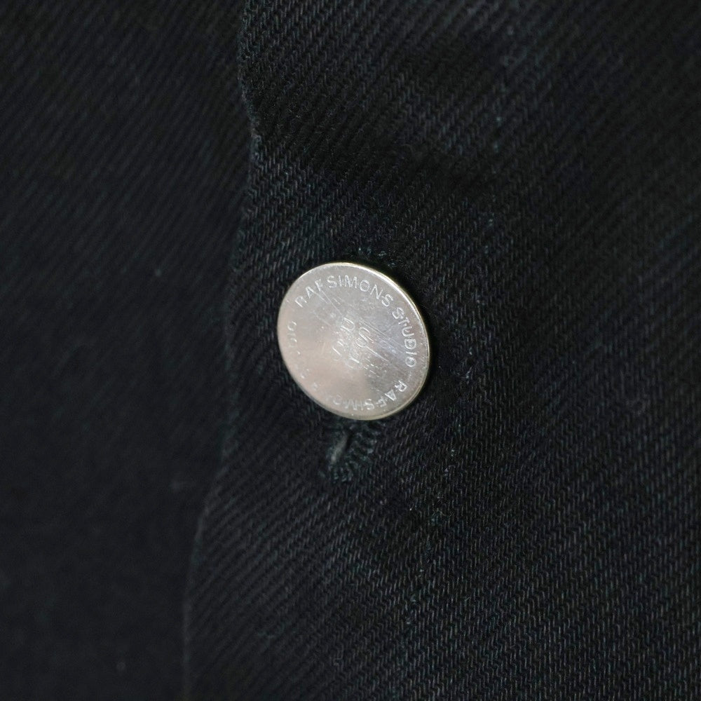 RAF SIMONS(ラフシモンズ) BIG FIT DENIME SHIRT WITH ZIPPED POCKET ビッグフィットデニムシャツ ジップドポケット ブラック 202-247