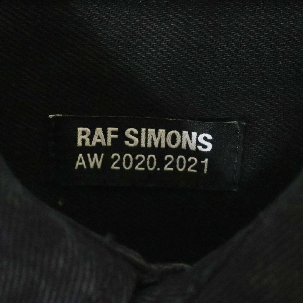 RAF SIMONS(ラフシモンズ) BIG FIT DENIME SHIRT WITH ZIPPED POCKET ビッグフィットデニムシャツ ジップドポケット ブラック 202-247