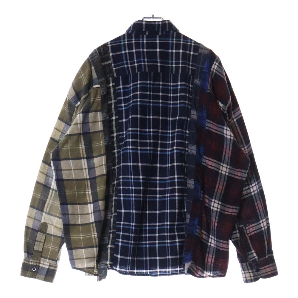 Rebuild by needles(リビルドバイニードルス) 7 Cuts Wide Shirt ワイドフランネルシャツ 再構築 マルチ HM301