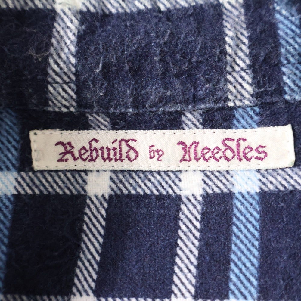 Rebuild by needles(リビルドバイニードルス) 7 Cuts Wide Shirt ワイドフランネルシャツ 再構築 マルチ HM301