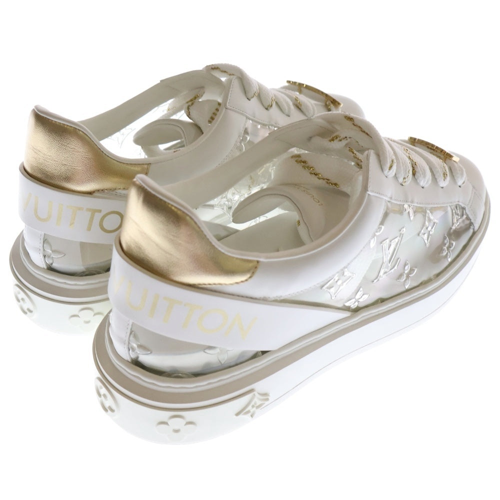 LOUIS VUITTON(ルイヴィトン) 22SS タイムアウトライン クリアアッパー レザー ローカットスニーカー ホワイト×ゴールド 1A9PZU