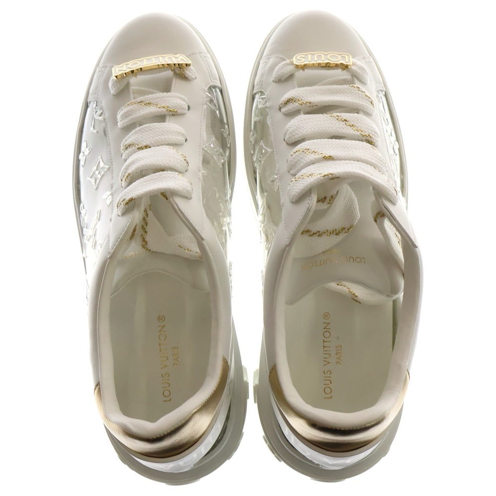 LOUIS VUITTON(ルイヴィトン) 22SS タイムアウトライン クリアアッパー レザー ローカットスニーカー ホワイト×ゴールド 1A9PZU