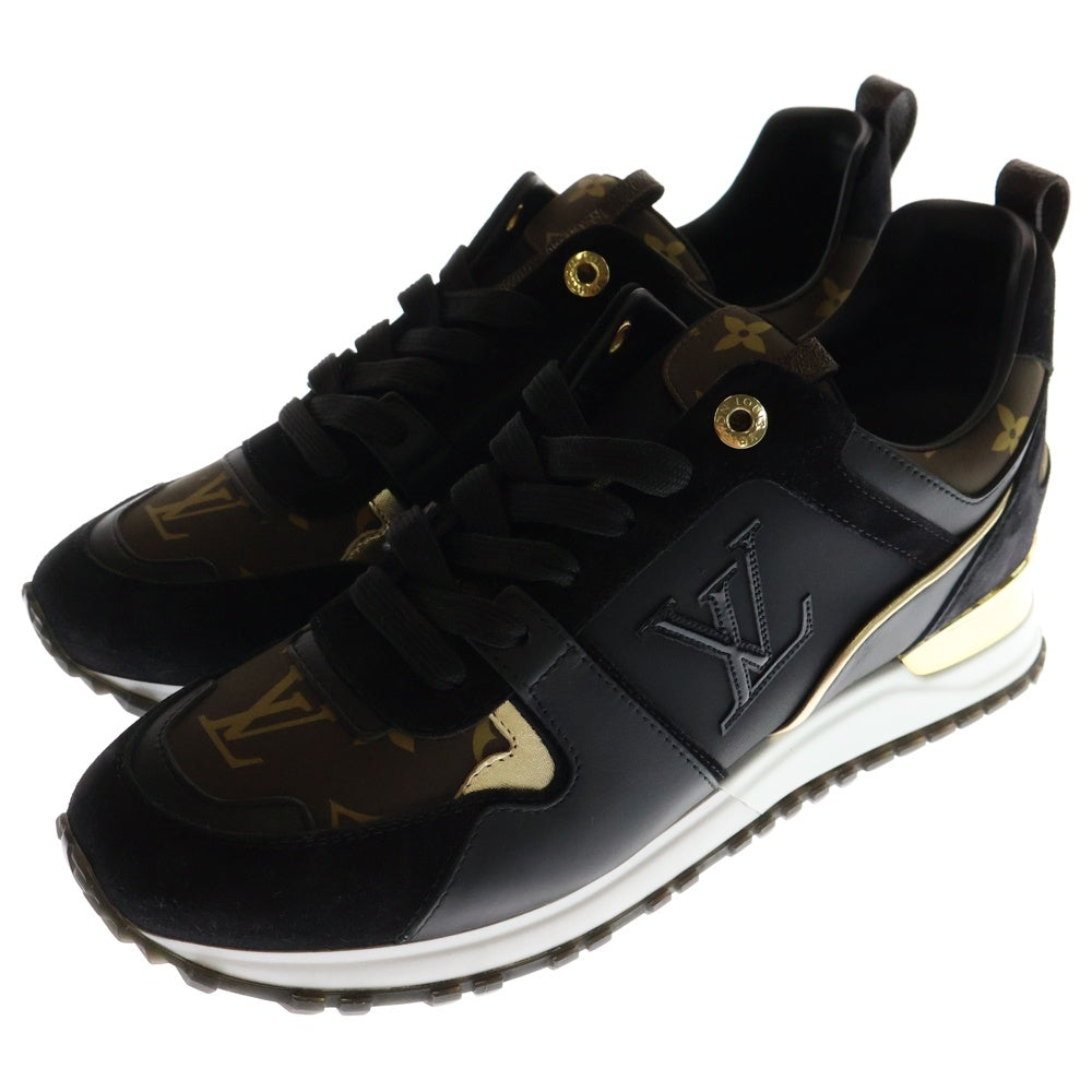 LOUIS VUITTON(ルイヴィトン) ランアウェイライン レザー ローカットスニーカー ブラック/ブラウン 1AAP3D