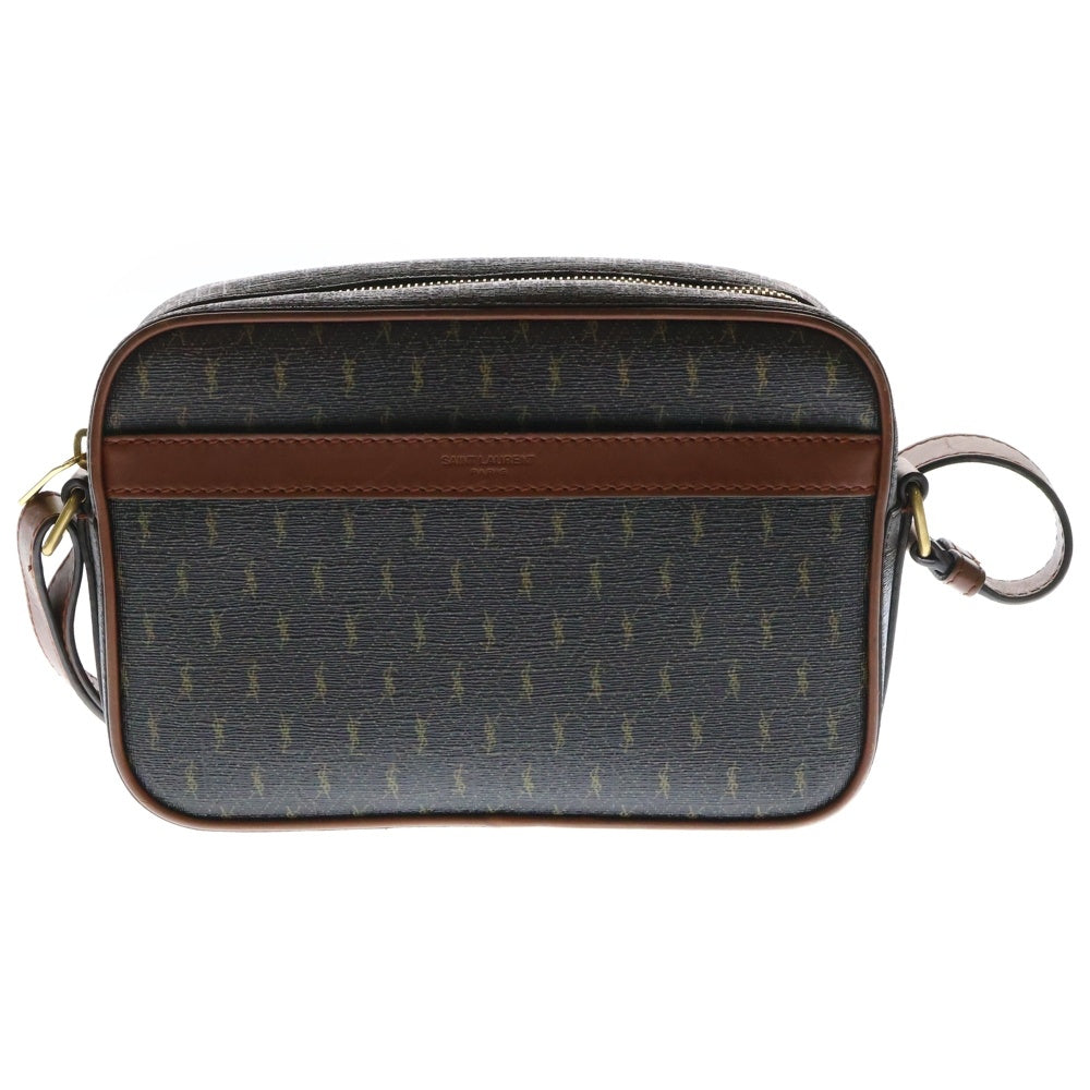SAINT LAURENT PARIS(サンローランパリ) SAC CAMERA BAG サック カメラバッグ ショルダーバッグ PVCコーティング ブラウン 669957