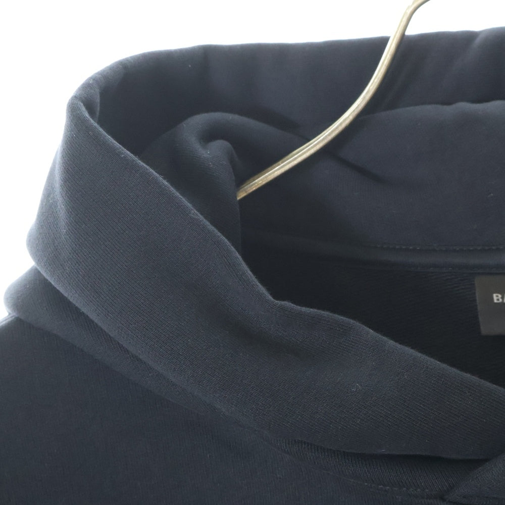 BALENCIAGA(バレンシアガ) 23SS ミディアムフィットフーディー フードロゴ刺繍 オーバーサイズプルオーバーパーカー ブラック 725565