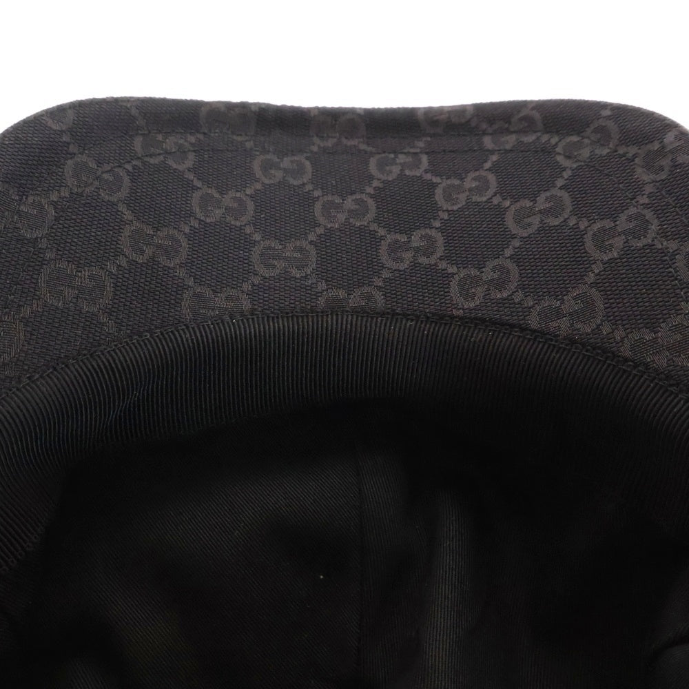 GUCCI(グッチ) GGキャンバス ベースボールキャップ 帽子 ブラック 200035