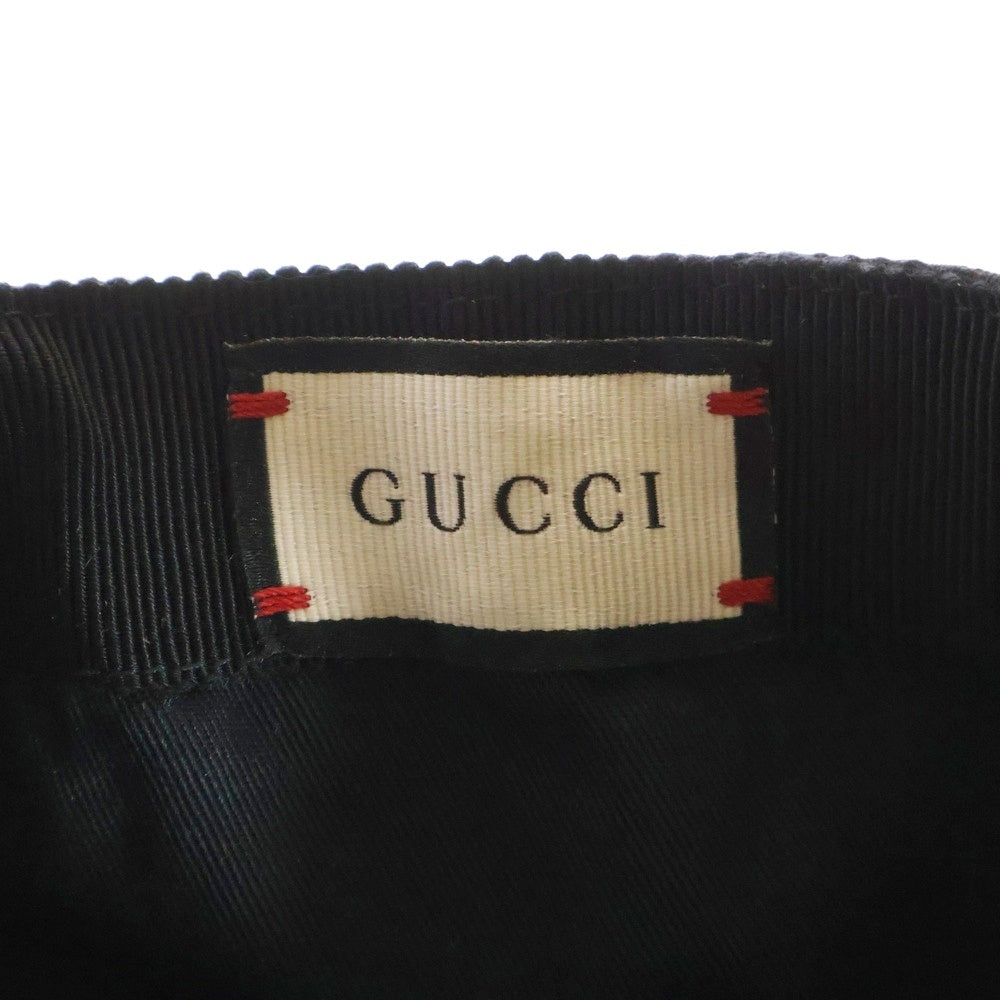 GUCCI(グッチ) GGキャンバス ベースボールキャップ 帽子 ブラック 200035
