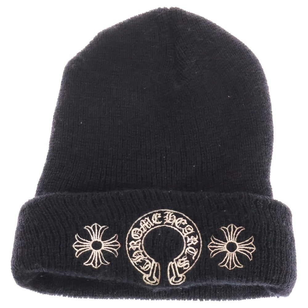 CHROME HEARTS(クロムハーツ) WOOL WATCH CAP CH刺繍 ウールワッチキャップ ビーニー ブラック