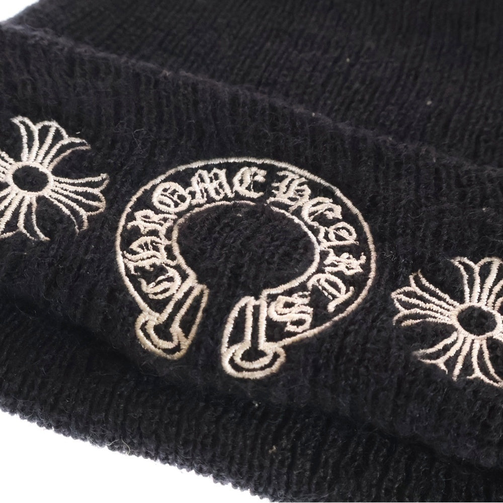 CHROME HEARTS(クロムハーツ) WOOL WATCH CAP CH刺繍 ウールワッチキャップ ビーニー ブラック