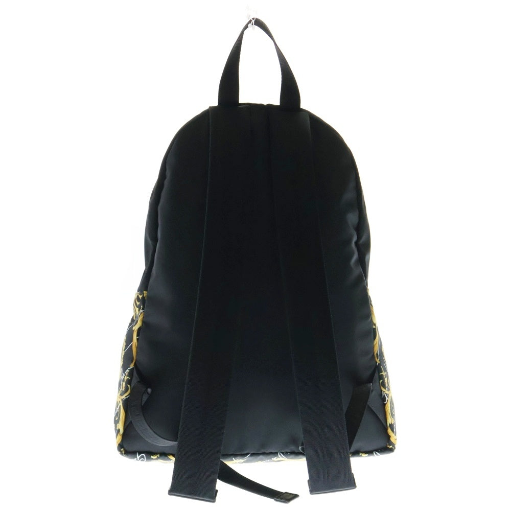 VERSACE(ヴェルサーチ) 総柄ロゴ/メデューサロゴ バックパック ブラック/ゴールド 1002886