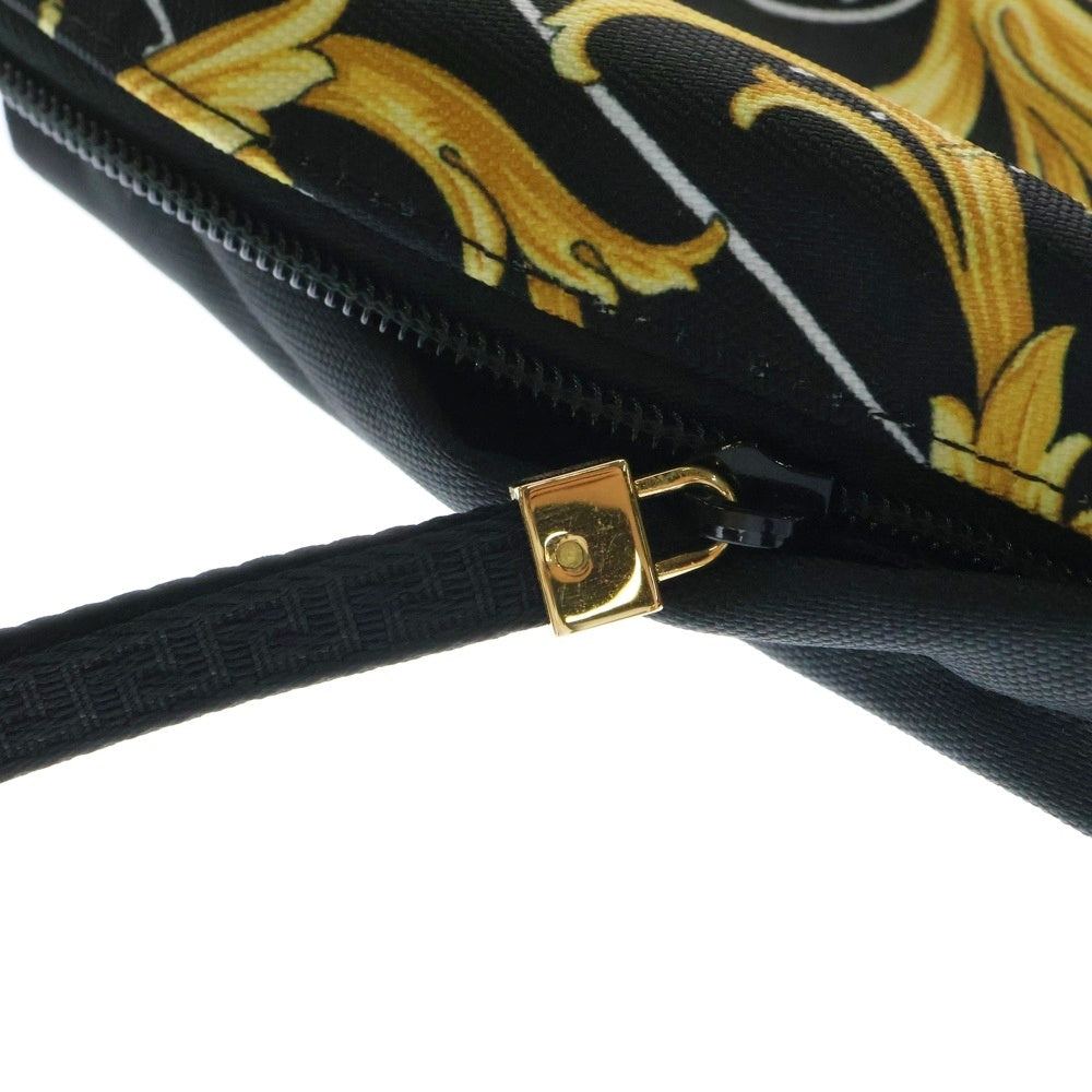 VERSACE(ヴェルサーチ) 総柄ロゴ/メデューサロゴ バックパック ブラック/ゴールド 1002886