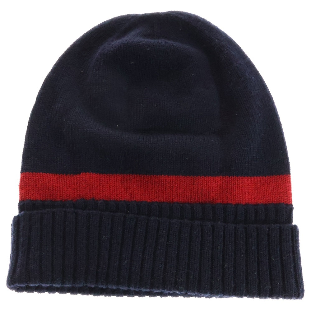 GUCCI(グッチ) GGメタルロゴ ウールキャップ ニット帽 ブラック 494598 4G206