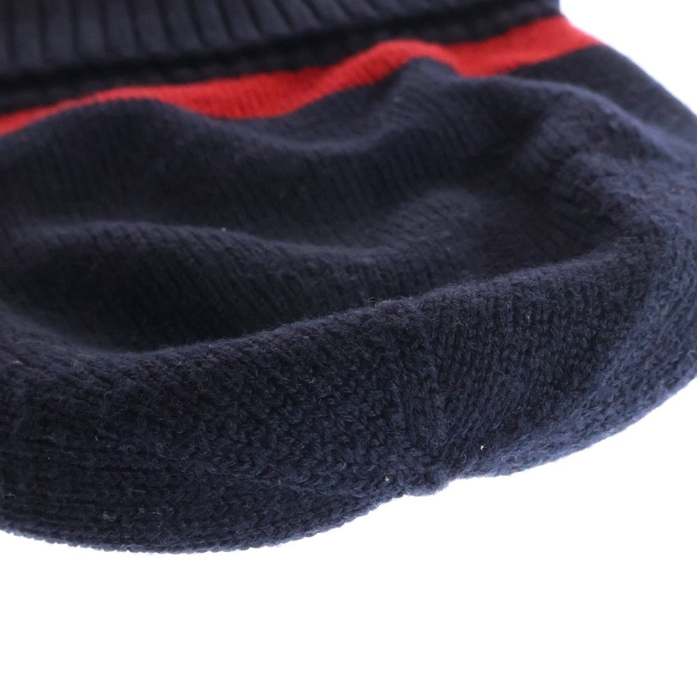 GUCCI(グッチ) GGメタルロゴ ウールキャップ ニット帽 ブラック 494598 4G206