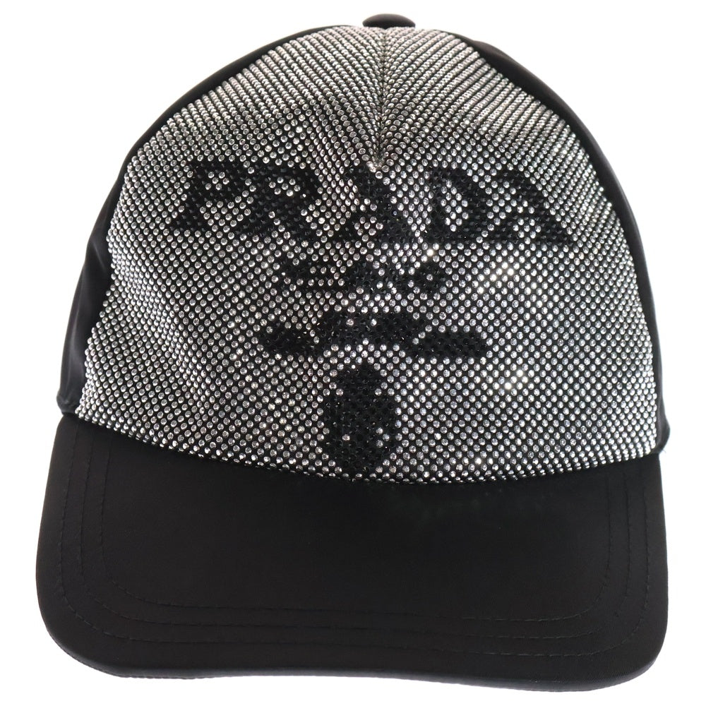 PRADA(プラダ) RE NYLON リナイロン スタッズロゴ キャップ 帽子 ブラック 2HC179 2D0S