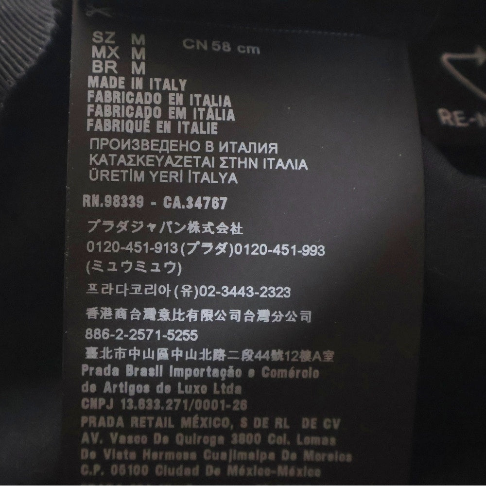 PRADA(プラダ) RE NYLON リナイロン スタッズロゴ キャップ 帽子 ブラック 2HC179 2D0S