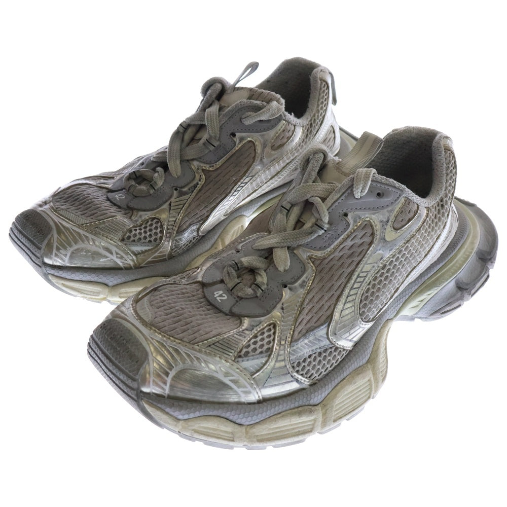 BALENCIAGA(バレンシアガ) 23SS 3XL Sneaker Worn Out スリーエックスエル シューレース 泥加工 ローカットスニーカー グレー 734734