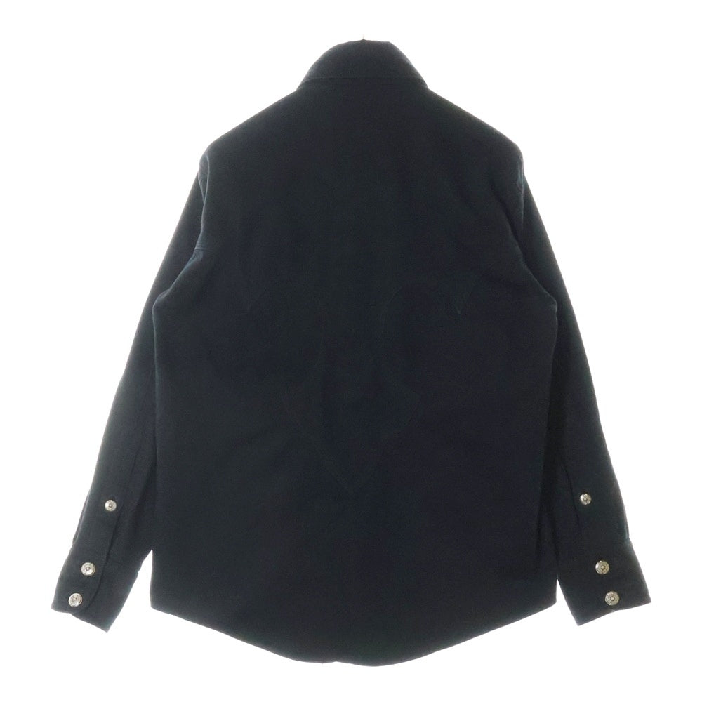 CHROME HEARTS(クロムハーツ) バックフレアニー切り替え ウエスタンデニムシャツ 長袖シャツ ブラック