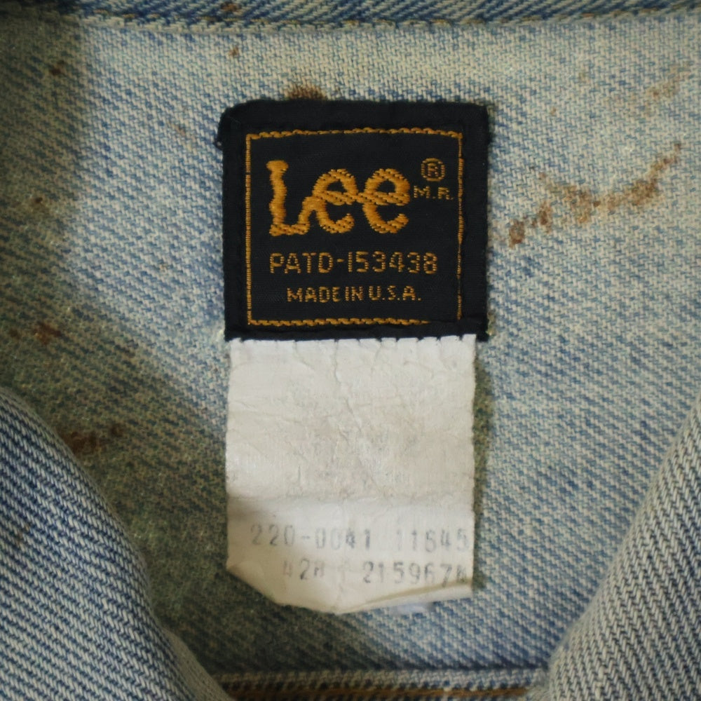 LEE(リー) 70~80's 220-0041 デニムジャケット USA製 インディゴ