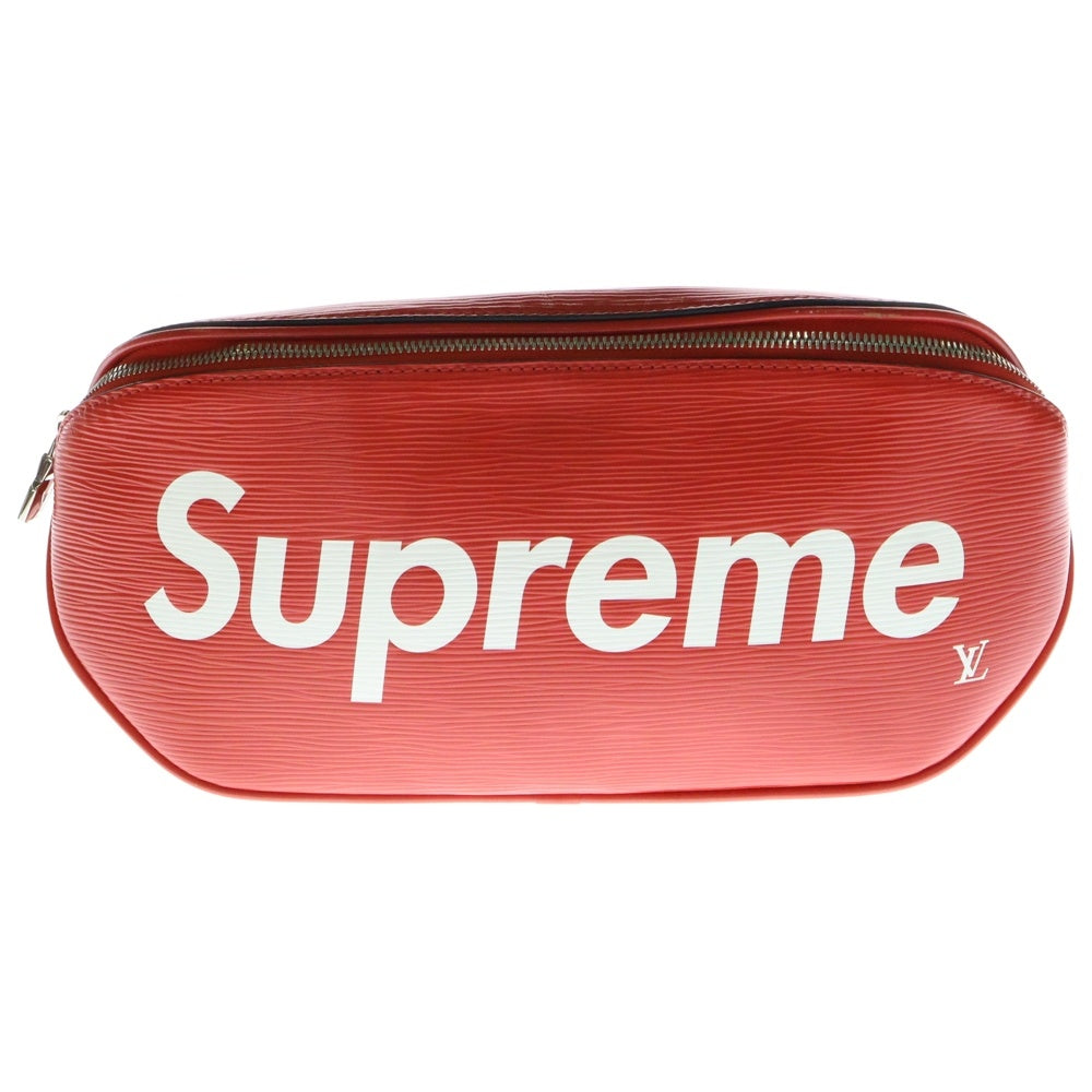 SUPREME(シュプリーム) 17AW ×LOUIS VUITTON ルイヴィトン エピ バムバックPM ボディバッグ レッド/ホワイト M53418