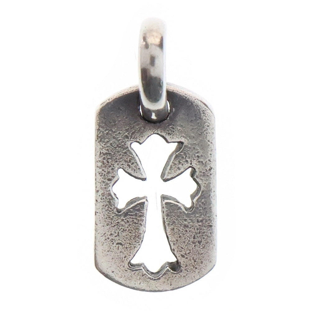 CHROME HEARTS(クロムハーツ) DT TNY CO CRS タイニーカットアウトクロスドッグタグ チャーム ペンダントトップ シルバー BCA252