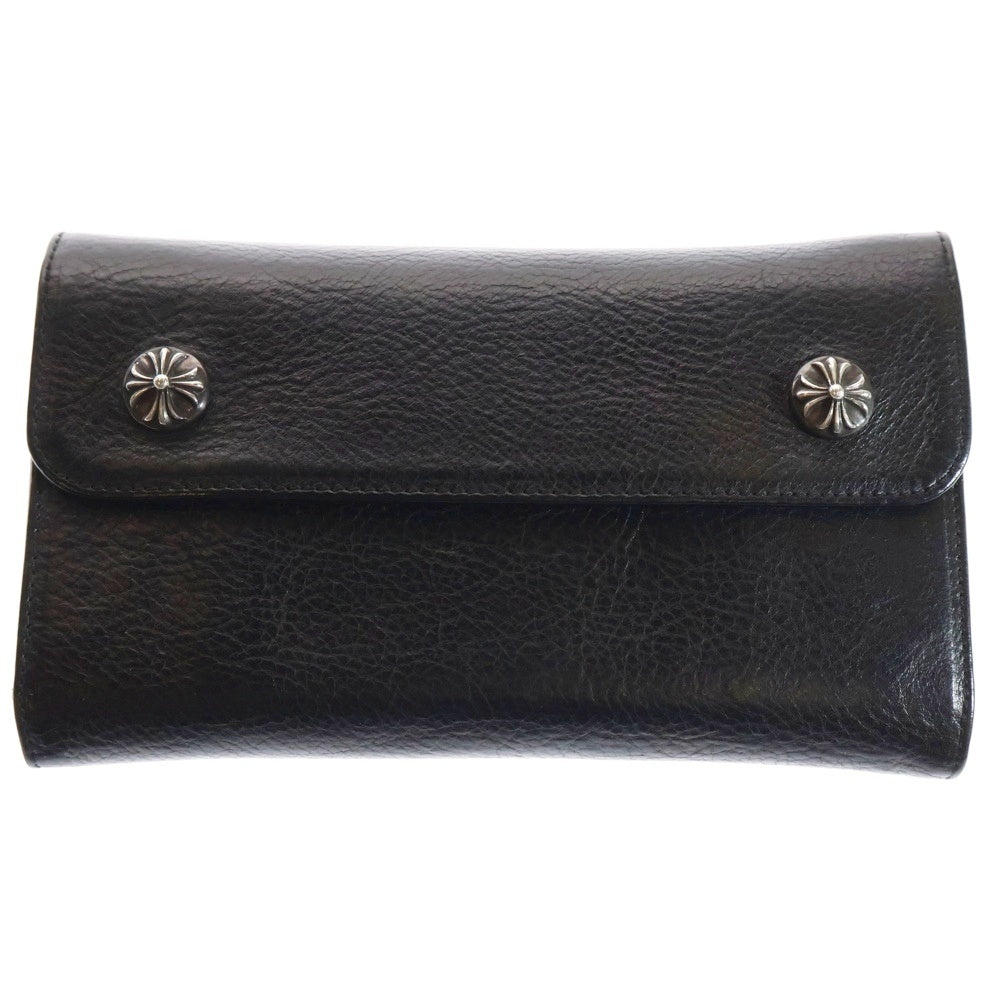 CHROME HEARTS(クロムハーツ) WAVE ウェーブ レザーウォレット 財布 ブラック BCA374