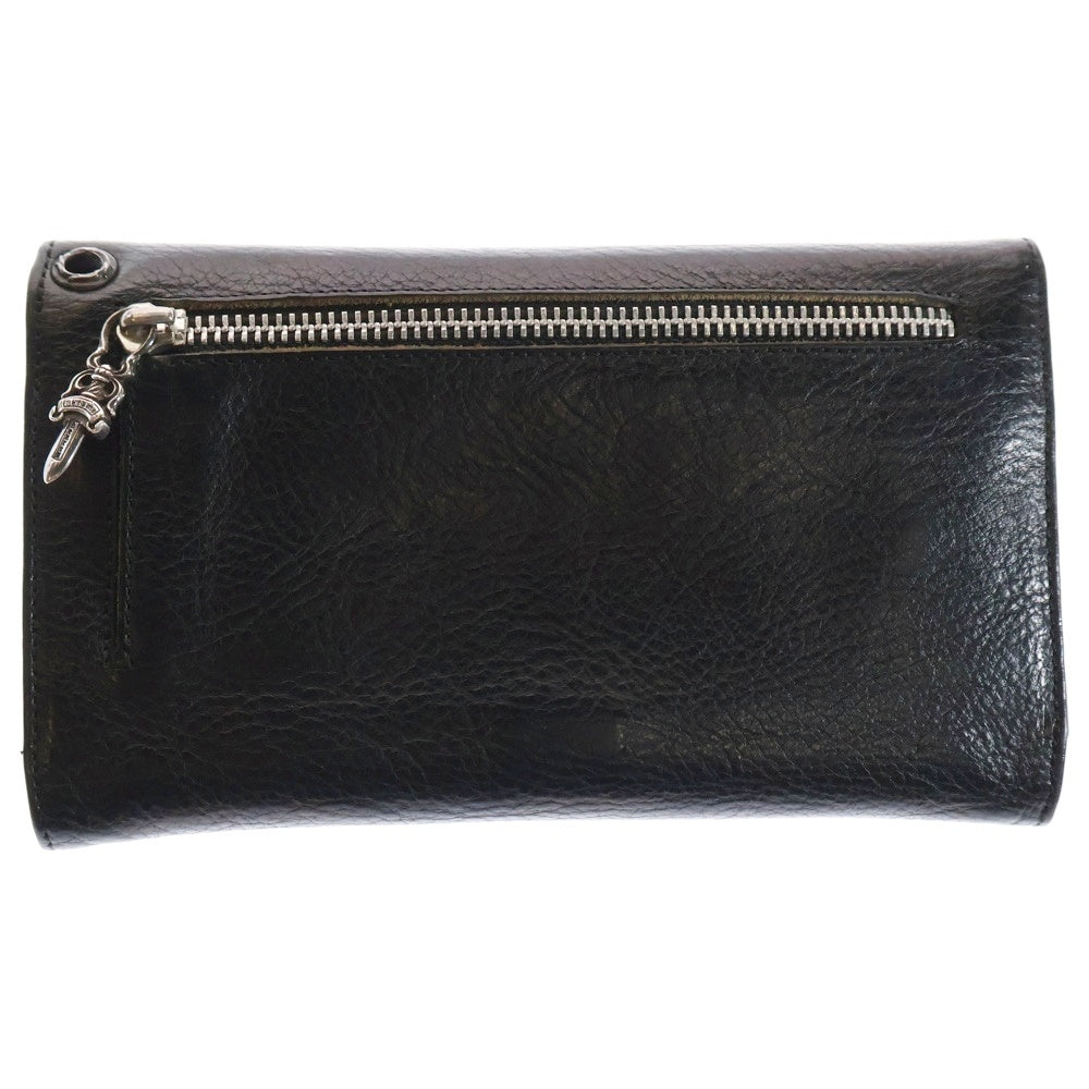CHROME HEARTS(クロムハーツ) WAVE ウェーブ レザーウォレット 財布 ブラック BCA374