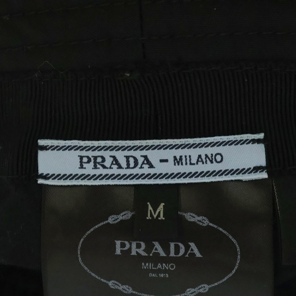 PRADA(プラダ) Re-Nylon トライアングルロゴ テスート バケットハット 帽子 ブラック 2HC137