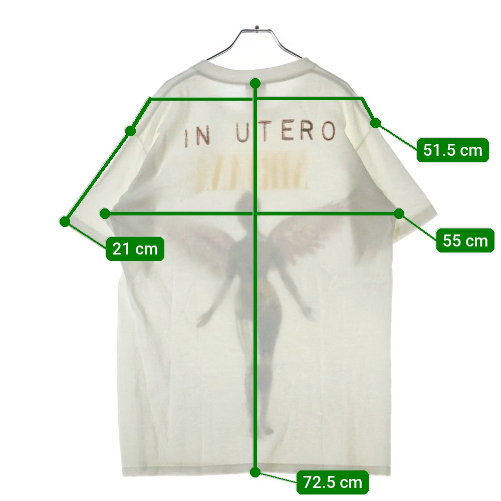 VINTAGE(ヴィンテージ) 90s NIRVANA IN UTERO ニルヴァーナ インユーテロ 両面プリント 半袖Tシャツ ホワイト